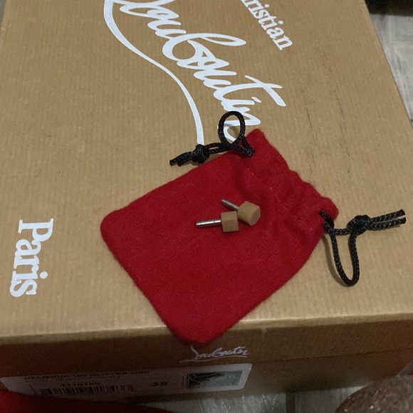 Christian Louboutin Helmour 100 Glitter Mini Pumps Multicolor Size 38 - Picture 5 of 8